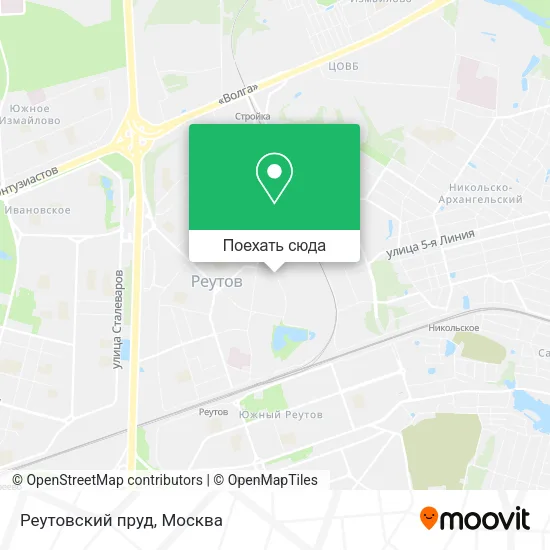 Карта Реутовский пруд