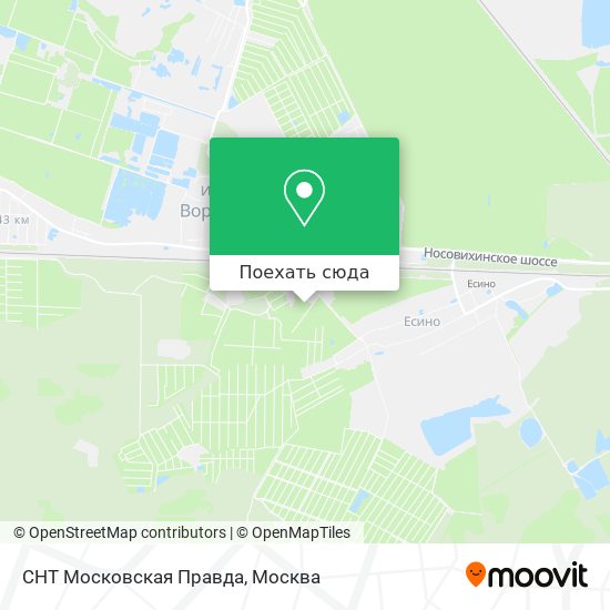 Карта СНТ Московская Правда
