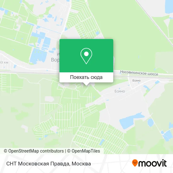 Карта СНТ Московская Правда