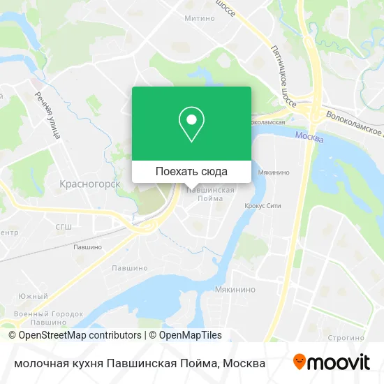 Карта молочная кухня Павшинская Пойма