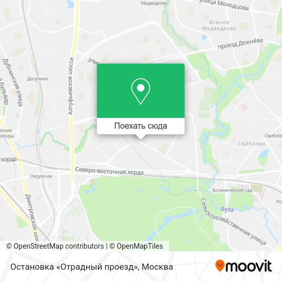 Карта Остановка «Отрадный проезд»