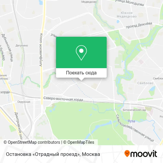 Карта Остановка «Отрадный проезд»
