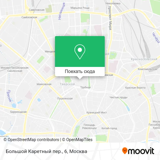 Карта Большой Каретный пер., 6