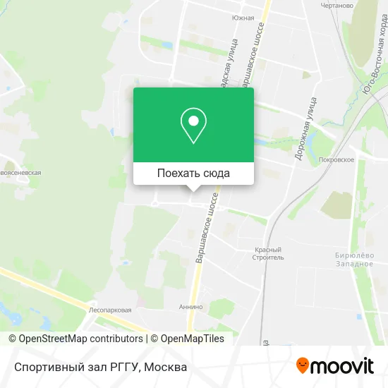 Карта Спортивный зал РГГУ