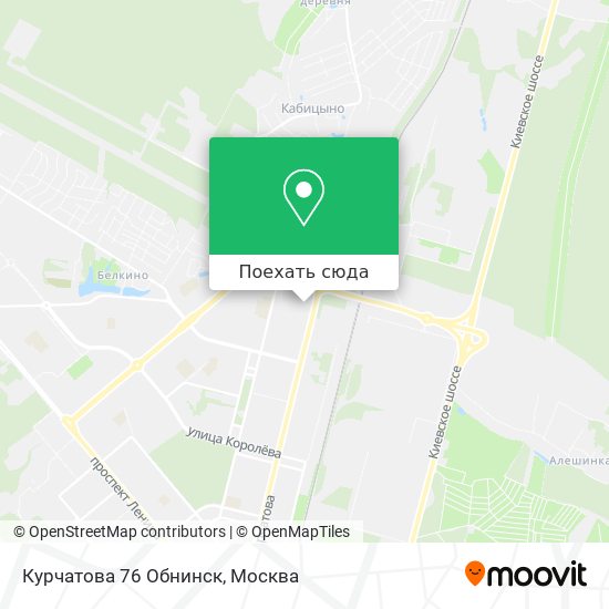 Карта Курчатова 76 Обнинск