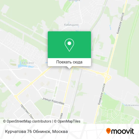 Карта Курчатова 76 Обнинск