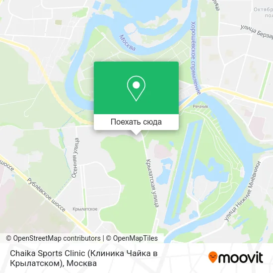 Карта Chaika Sports Clinic (Клиника Чайка в Крылатском)