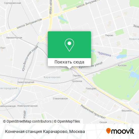 Карта Конечная станция Карачарово