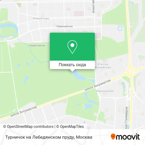Карта Турничок на Лебедянском пруду