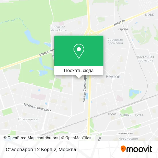 Карта Сталеваров 12 Корп 2