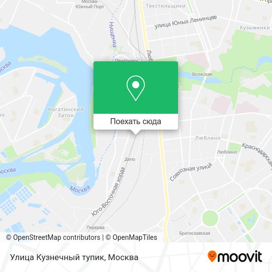 Карта Улица Кузнечный тупик