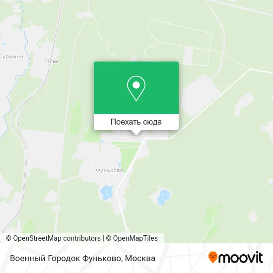 Карта Военный Городок Фуньково