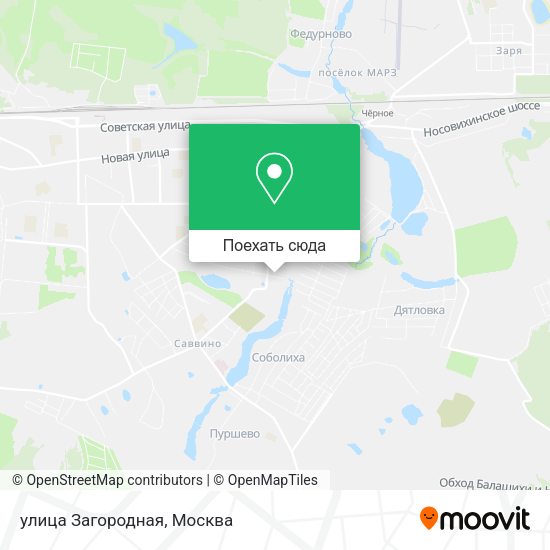 Карта улица Загородная
