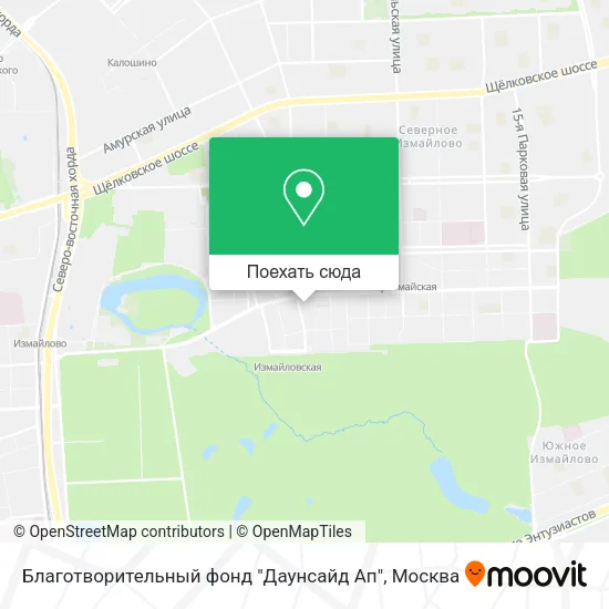 Карта Благотворительный фонд "Даунсайд Ап"