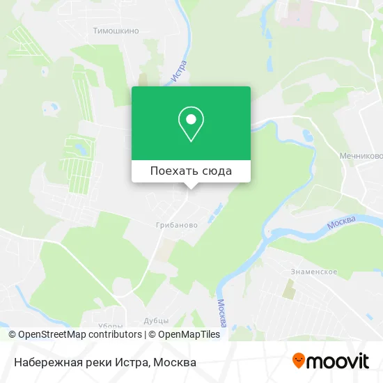 Карта Набережная реки Истра