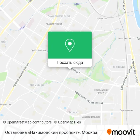 Карта Остановка «Нахимовский проспект»