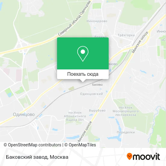 Карта Баковский завод