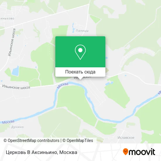Карта Церковь В Аксиньино