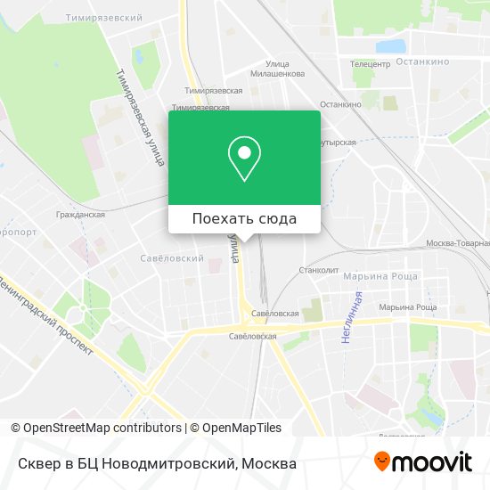 Карта Сквер в БЦ Новодмитровский