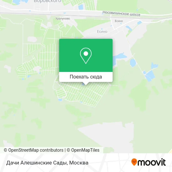 Карта Дачи Алешинские Сады