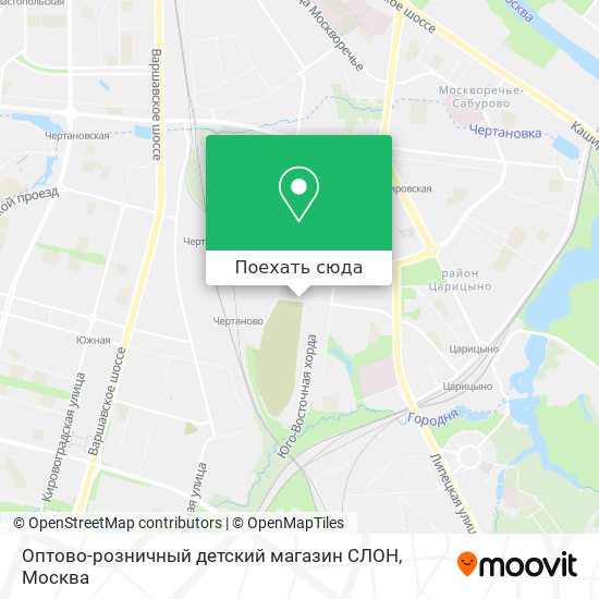 Карта Оптово-розничный детский магазин СЛОН