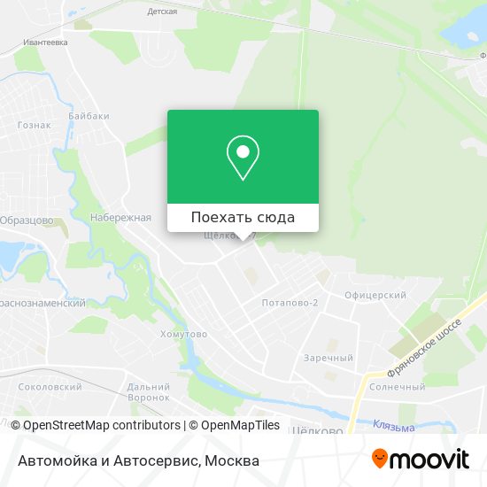 Карта Автомойка и Автосервис