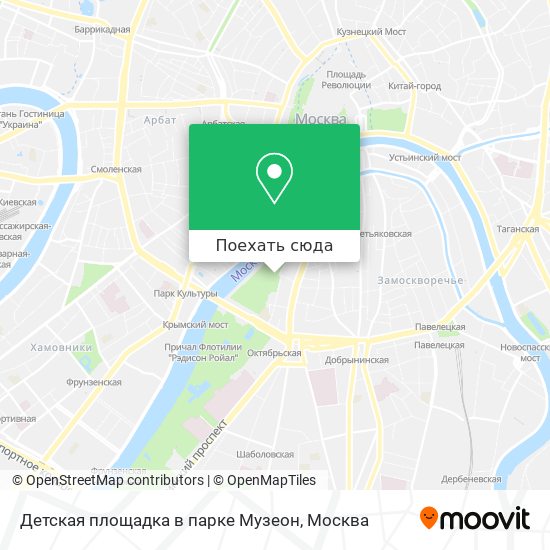 Карта Детская площадка в парке Музеон