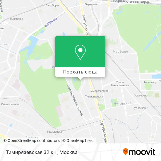 Карта Тимирязевская 32 к 1