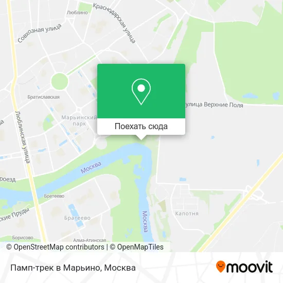 Карта Памп-трек в Марьино
