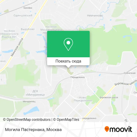 Карта Могила Пастернака