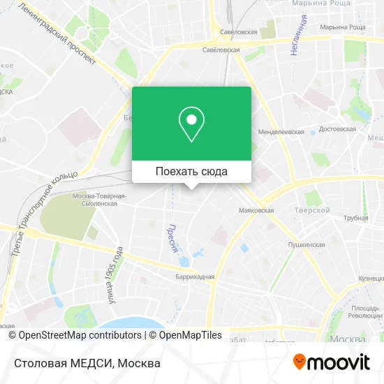 Карта Столовая МЕДСИ
