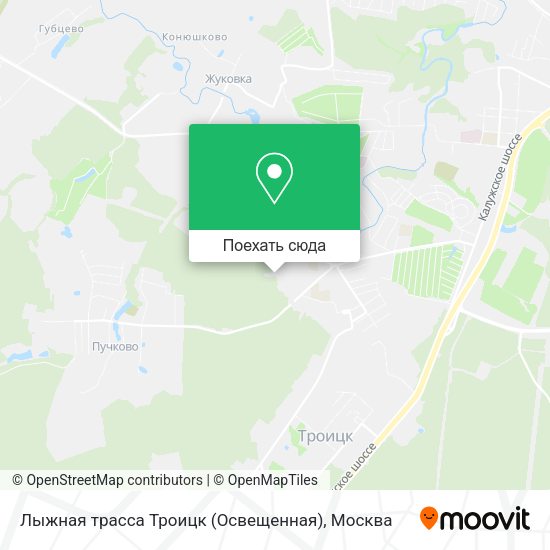 Карта Лыжная трасса Троицк (Освещенная)