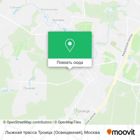 Карта Лыжная трасса Троицк (Освещенная)