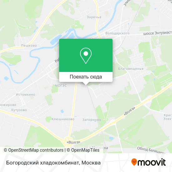 Карта Богородский хладокомбинат