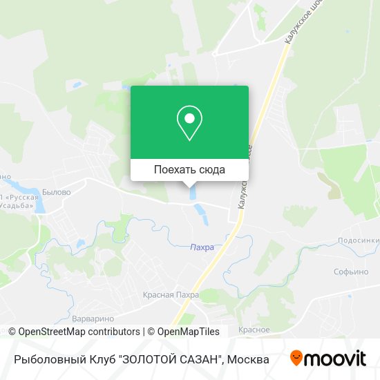 Карта Рыболовный Клуб "ЗОЛОТОЙ САЗАН"