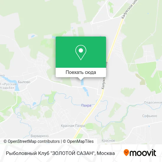 Карта Рыболовный Клуб "ЗОЛОТОЙ САЗАН"