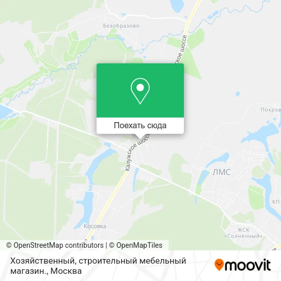 Карта Хозяйственный, строительный мебельный магазин.