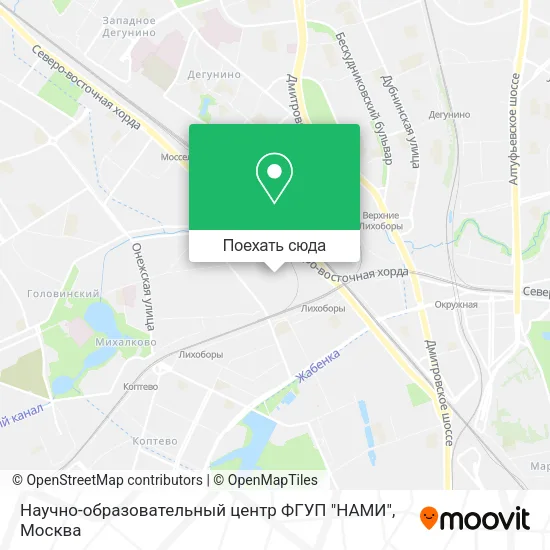Карта Научно-образовательный центр ФГУП "НАМИ"