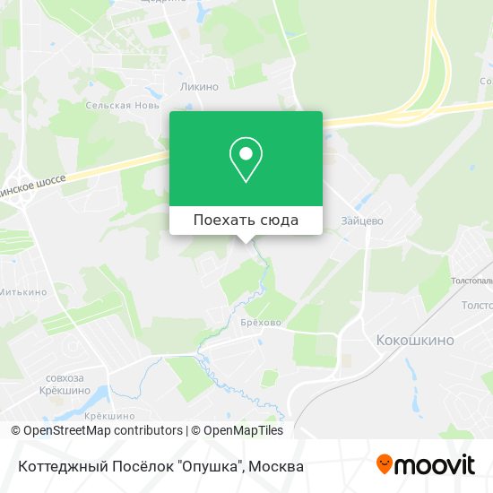 Карта Коттеджный Посёлок "Опушка"