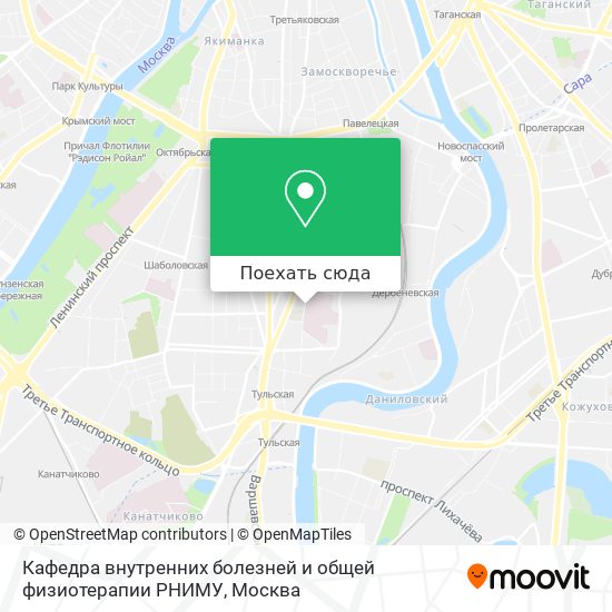 Карта Кафедра внутренних болезней и общей физиотерапии РНИМУ
