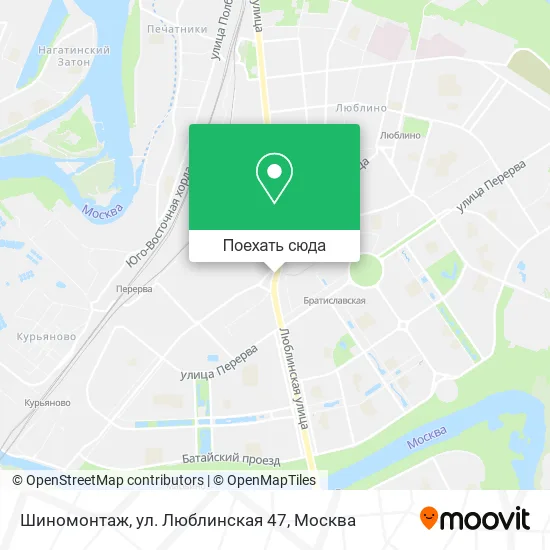 Карта Шиномонтаж, ул. Люблинская 47