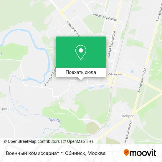 Карта Военный комиссариат г. Обнинск