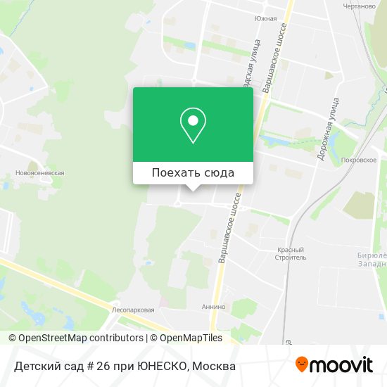 Карта Детский сад # 26 при ЮНЕСКО
