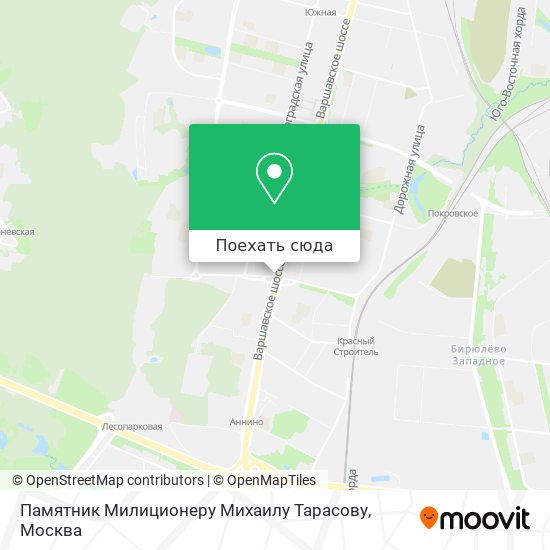 Карта Памятник Милиционеру Михаилу Тарасову