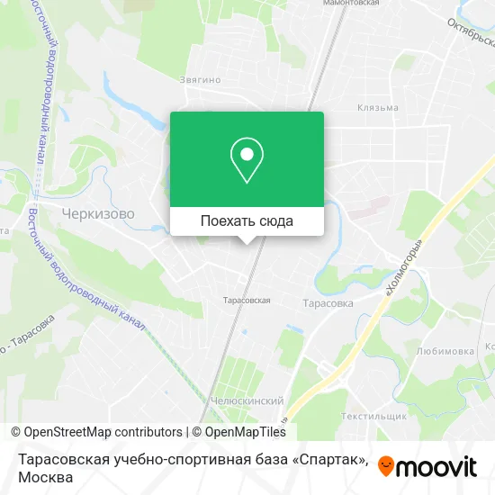 Карта Тарасовская учебно-спортивная база «Спартак»