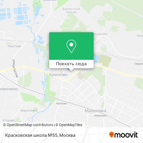Карта Красковская школа №55