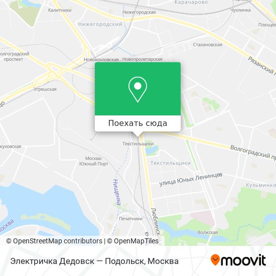 Карта Электричка Дедовск — Подольск