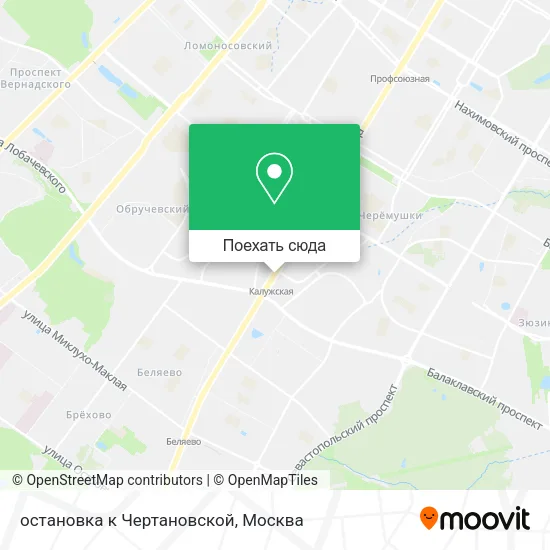 Карта остановка к Чертановской