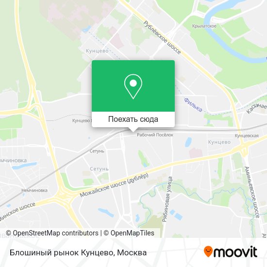 Карта Блошиный рынок Кунцево