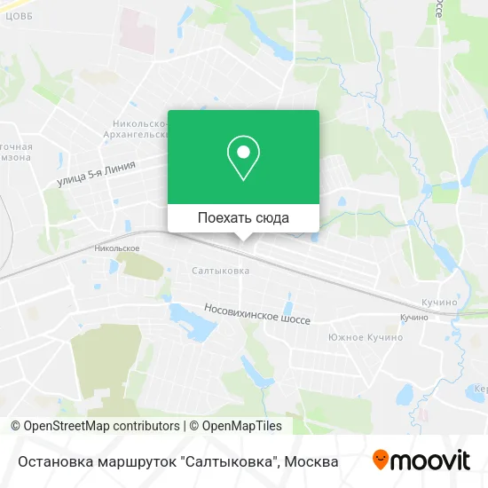 Карта Остановка маршруток "Салтыковка"